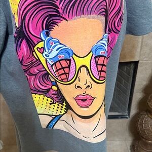 Graphic Tee dress with Pop Art Design